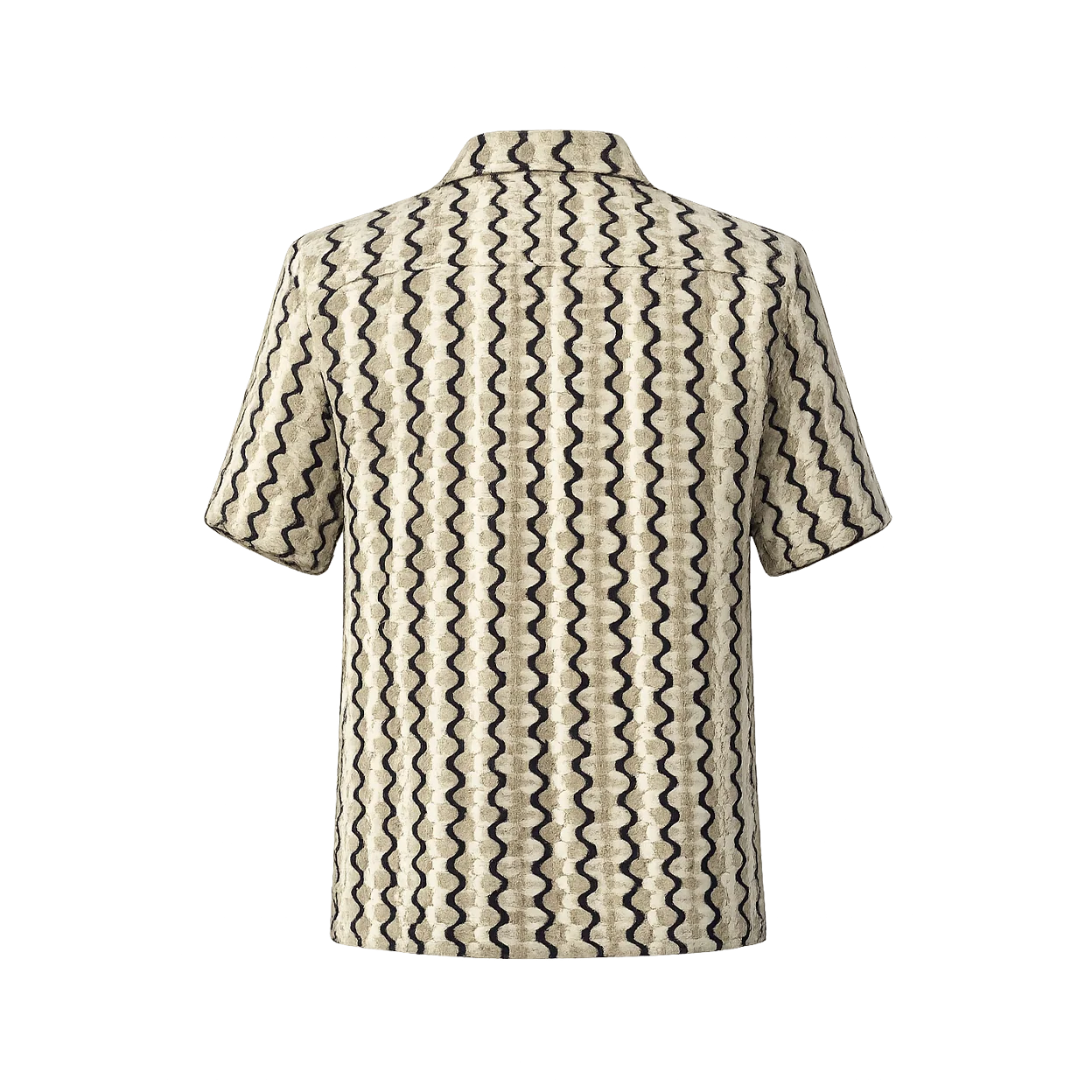 Hawaiian-style shirt with a large wave pattern