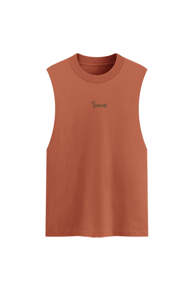 Tank Top Sleeveless Cotton Printed Design