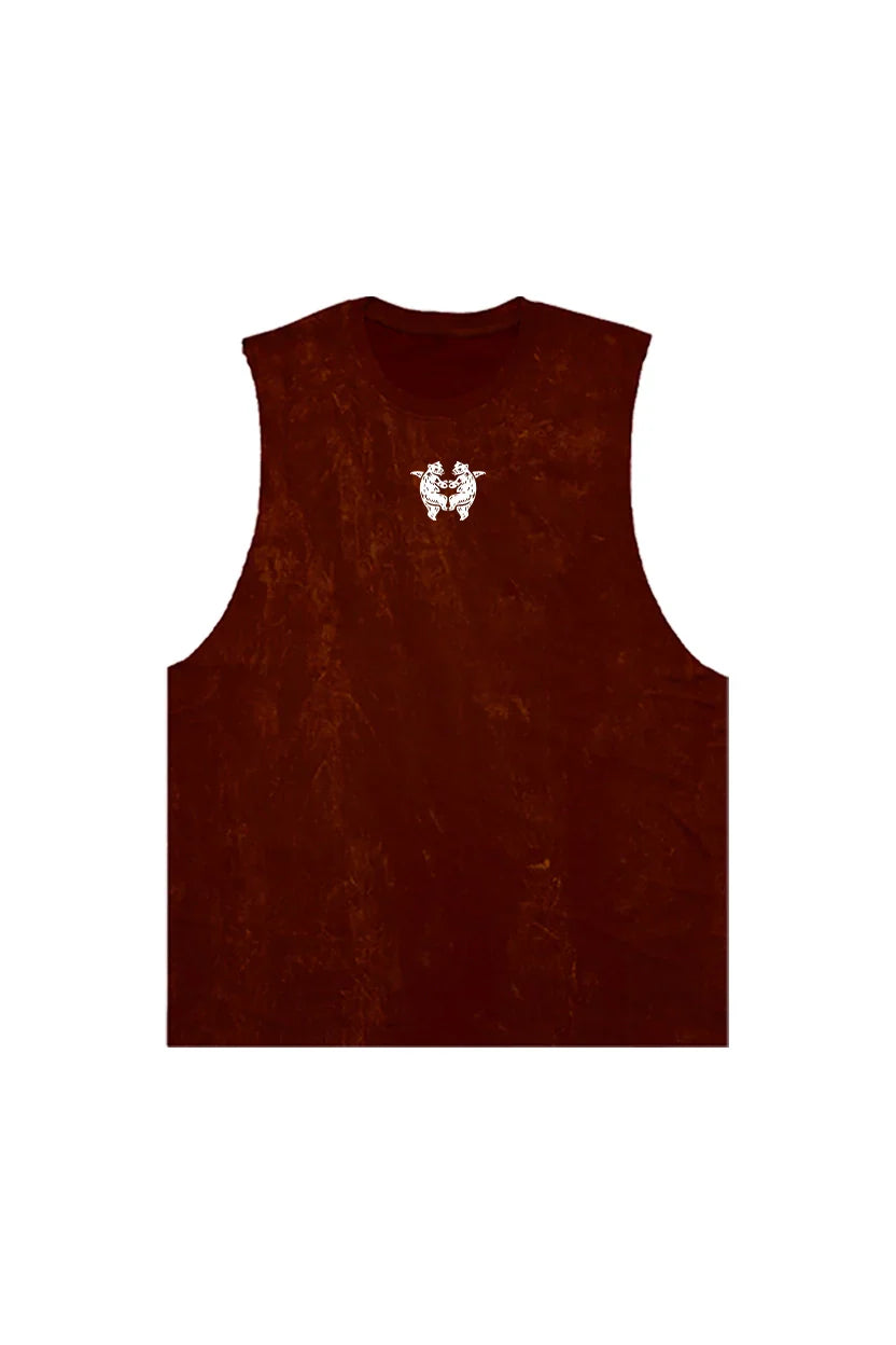  Tank Top Sleeveless Cotton Printed Design