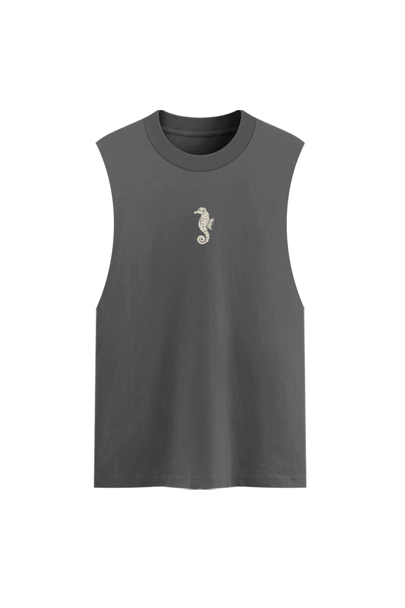 Tank Top Sleeveless Cotton Printed Design