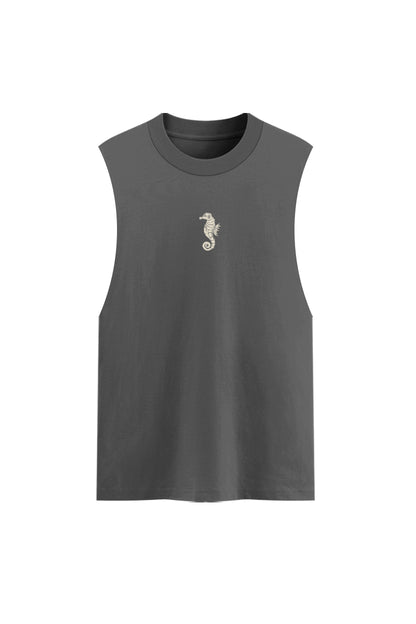 Tank Top Sleeveless Cotton Printed Design