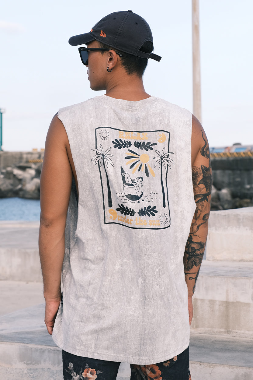  Tank Top Sleeveless Cotton Printed Design