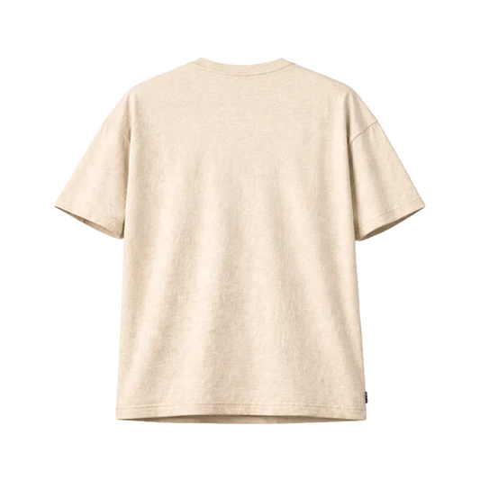 Oversized plain linen-cotton blend T-shirt