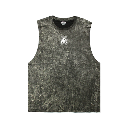  Tank Top Sleeveless Cotton Printed Design