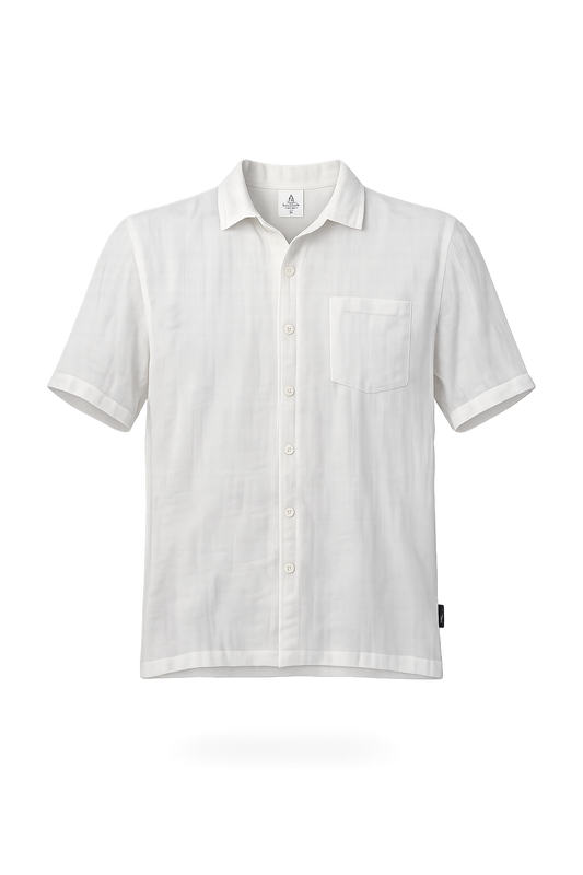 Hawaiian shirt, short-sleeved, muslin fabric