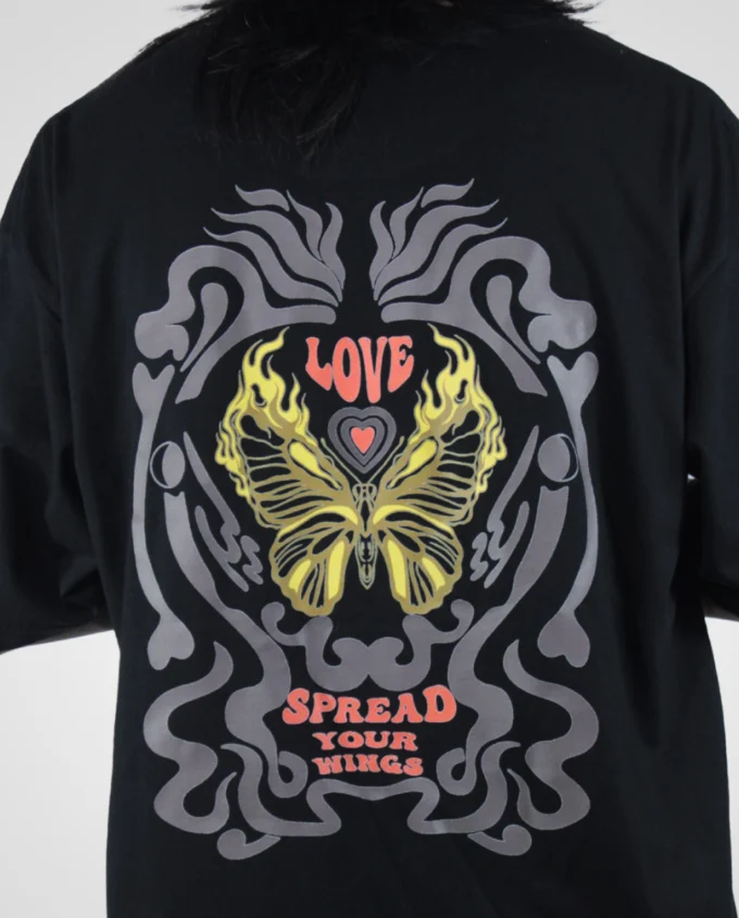T Shirt Mens Oversize Cotton Love Spread your wings - Image 4