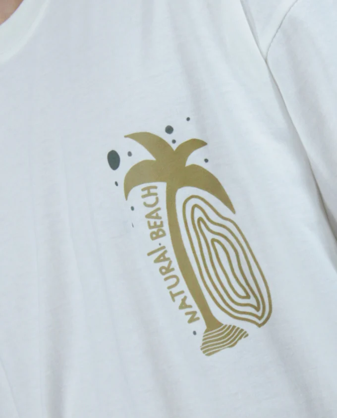 T Shirt Mens Oversize Cotton Natural Beach - Image 3