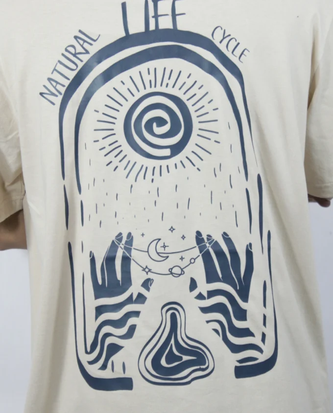 T Shirt Mens Oversize Cotton Natural life Cycle - Image 4
