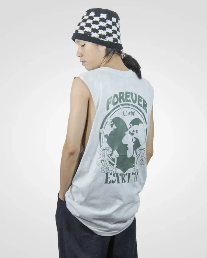 Tank Top Men's Bleached Luv for World - Image 2