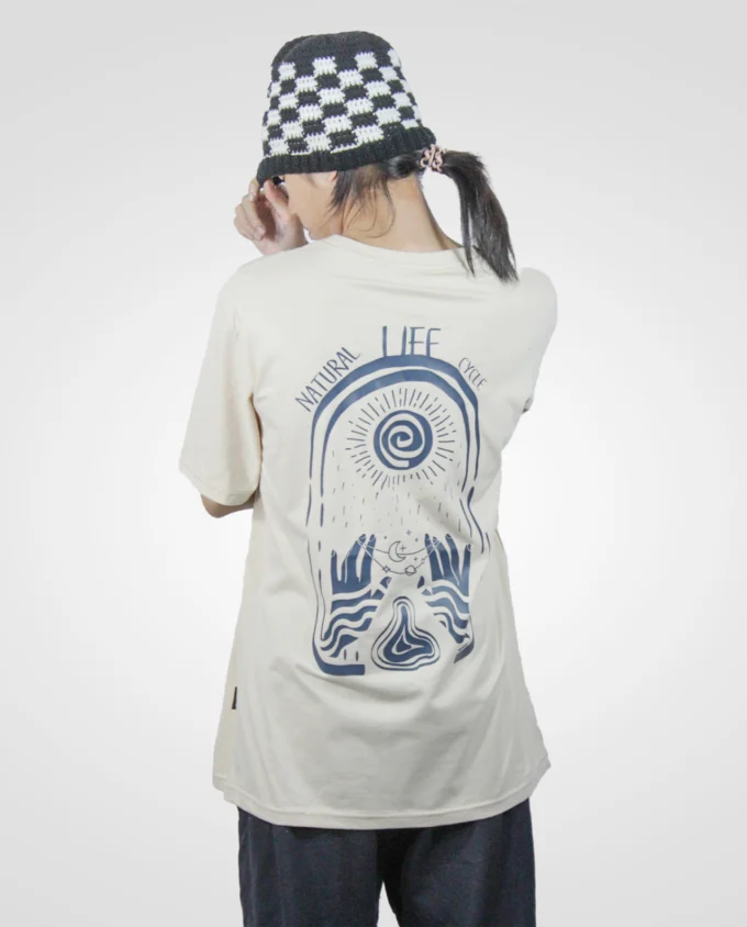 T Shirt Mens Oversize Cotton Natural life Cycle - Image 2