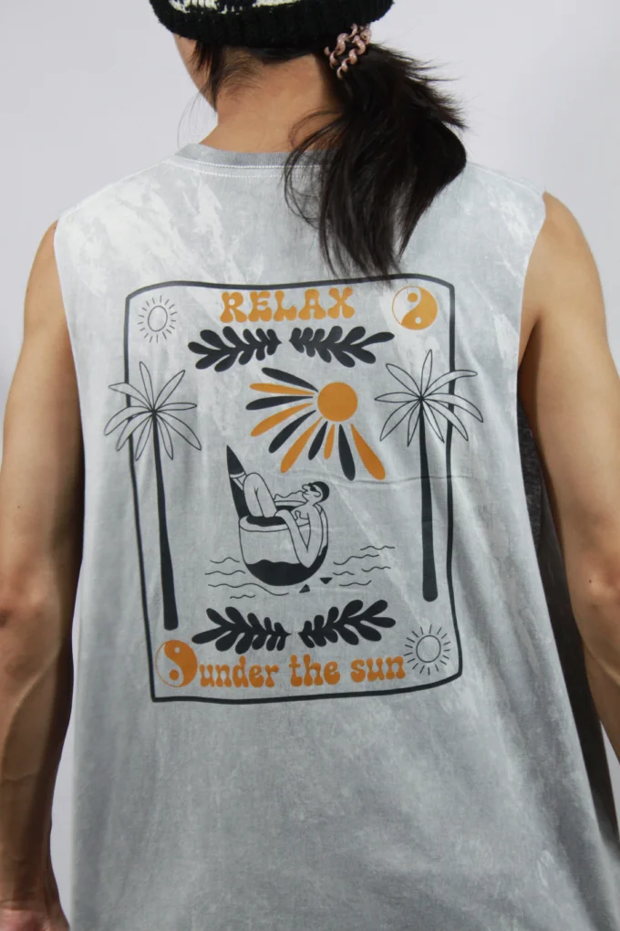 Tank Top Men's Bleached Relax in the sun - Image 4