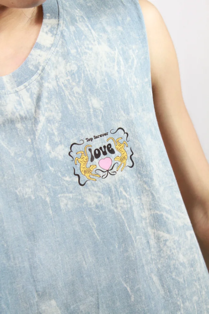 Tank Top Men's Bleached Love Every Living - Image 3