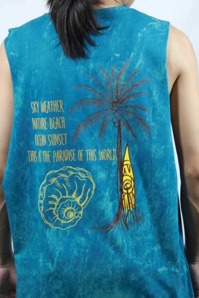 Tank Top Men's Bleached Nature Beach - Image 4