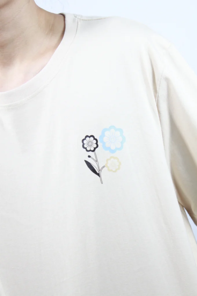T shirt Mens Oversize Cotton Flowers Are Only Beautiful - Image 3