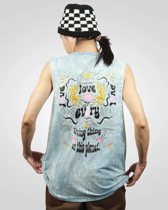 Tank Top Men's Bleached Love Every Living - Image 2