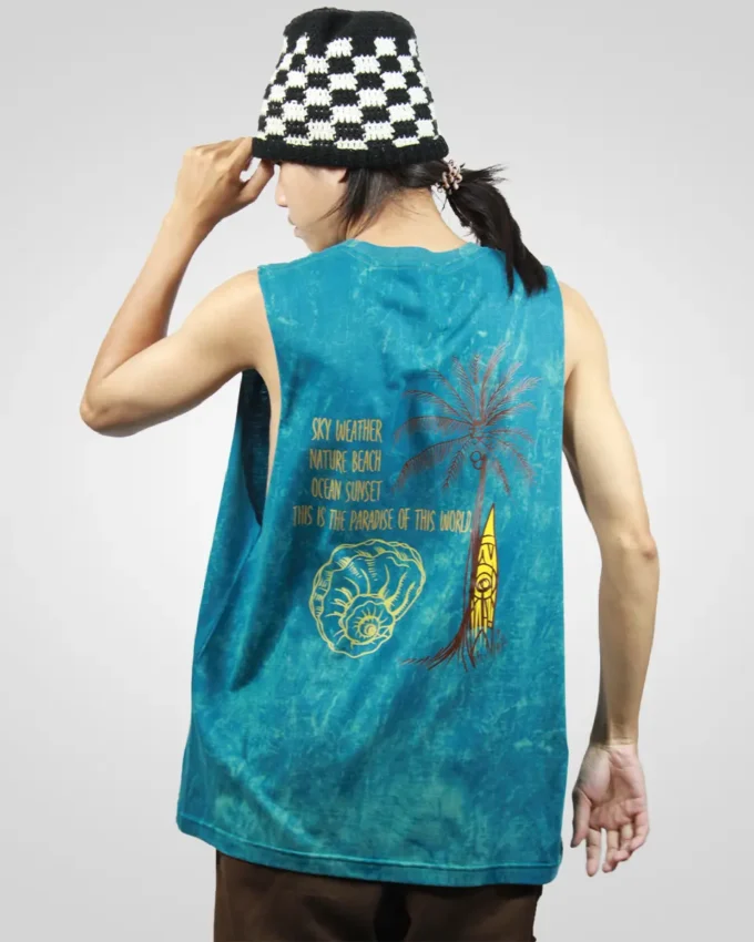 Tank Top Men's Bleached Nature Beach - Image 2