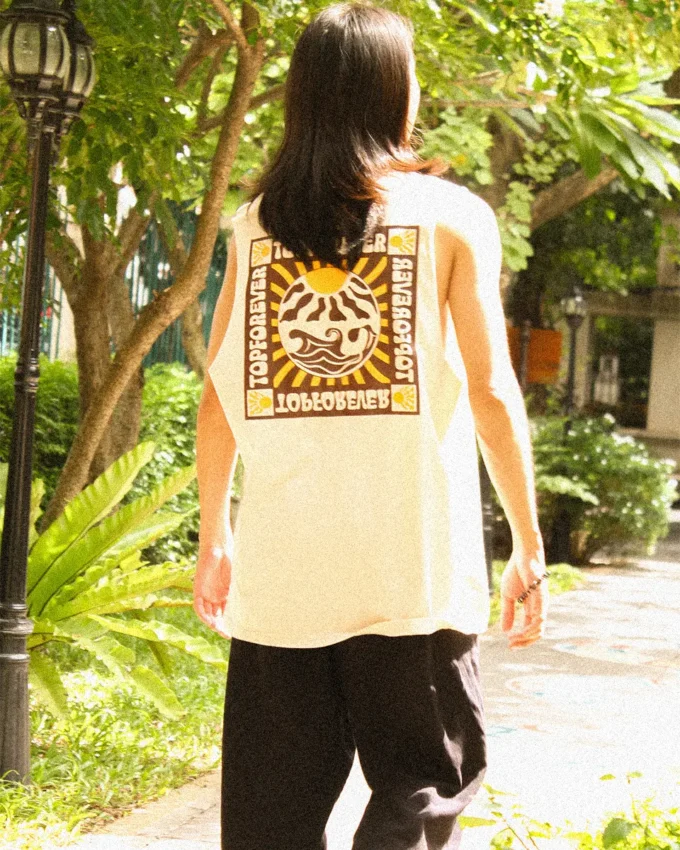 Shine Forever Tank Top Cream Cotton - Image 3