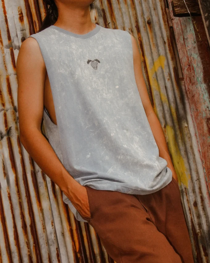 top-tank-sleeveless-gray-color-bleached-cloth-for-mens