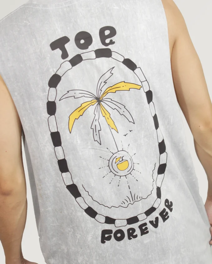 TOPFOREVER Tank Top Grey Acid Wash - Image 4