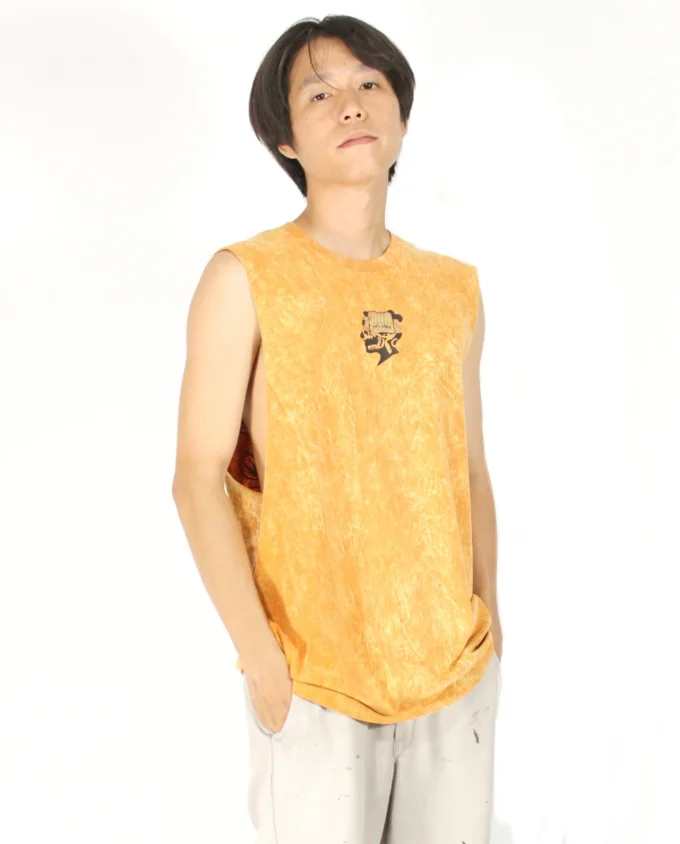 Freedom Tank Top Yellow Acid Wash - Image 3