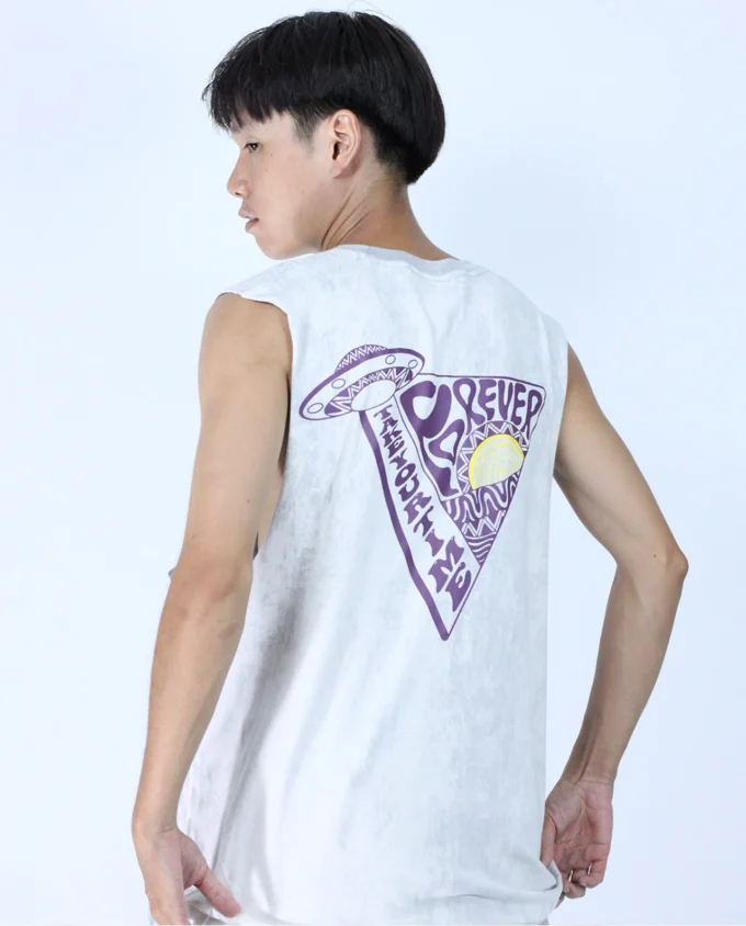 Wander & Wave Tank Top Grey Acid Wash - Image 3