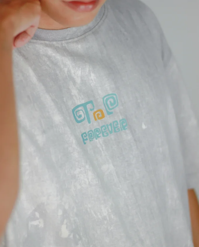 Beach Breaker T Shirt Grey Acid Wash - Image 3