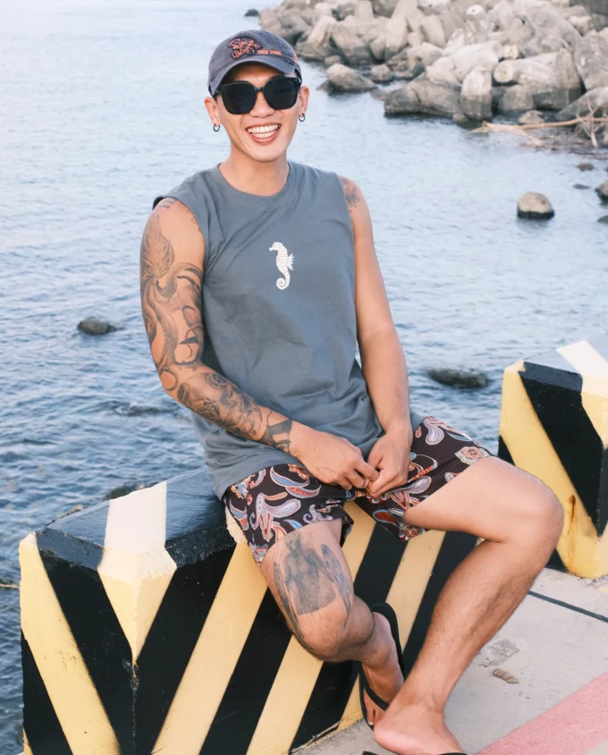 Summer Set — Men's sleeveless tank top and Swimming Short Graphic