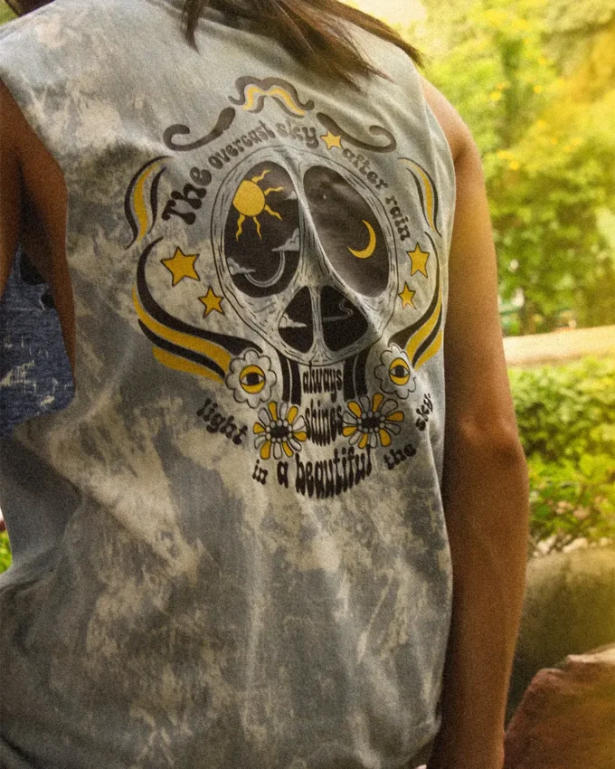 Overcast Sky — Men's Sleeveless Tank Top Acid Wash