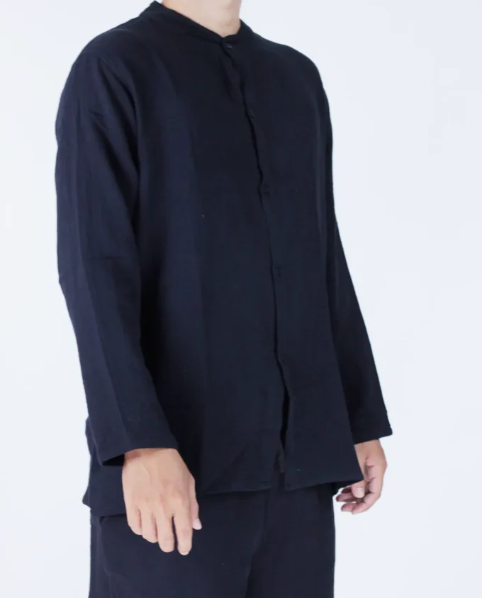Men's Chinese Collar Shirt | Base Color Salu Cloth - Image 3