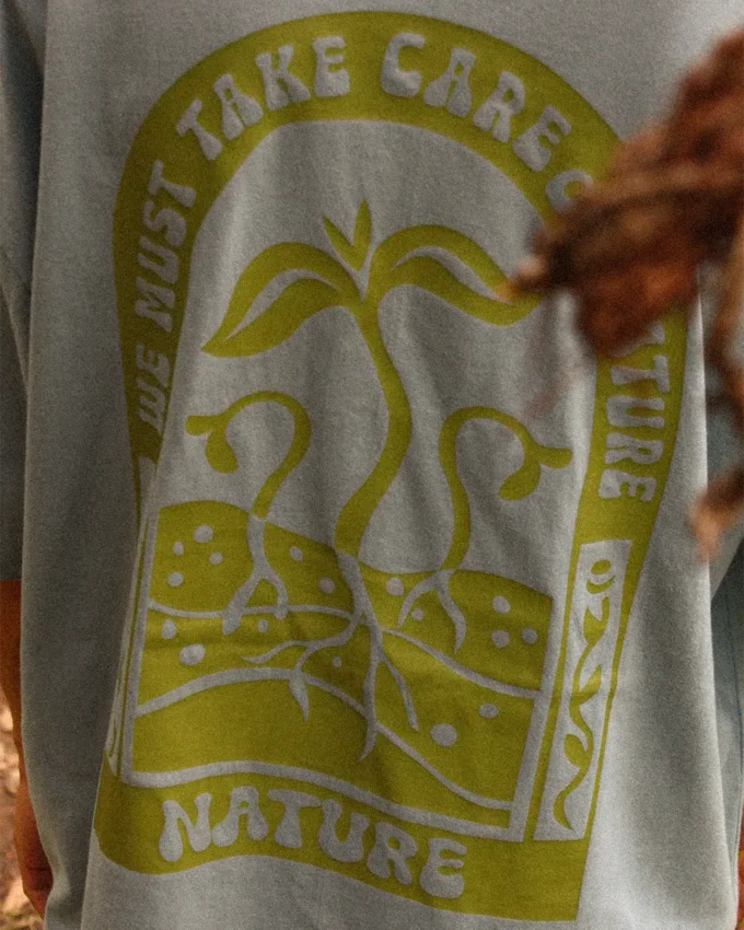 Beginning of Nature — Men's Oversized Long Sleeve T-Shirt Cotton - Image 4