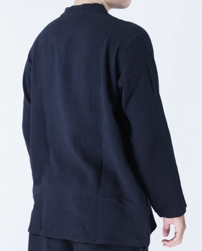 Men's Chinese Collar Shirt | Base Color Salu Cloth - Image 4