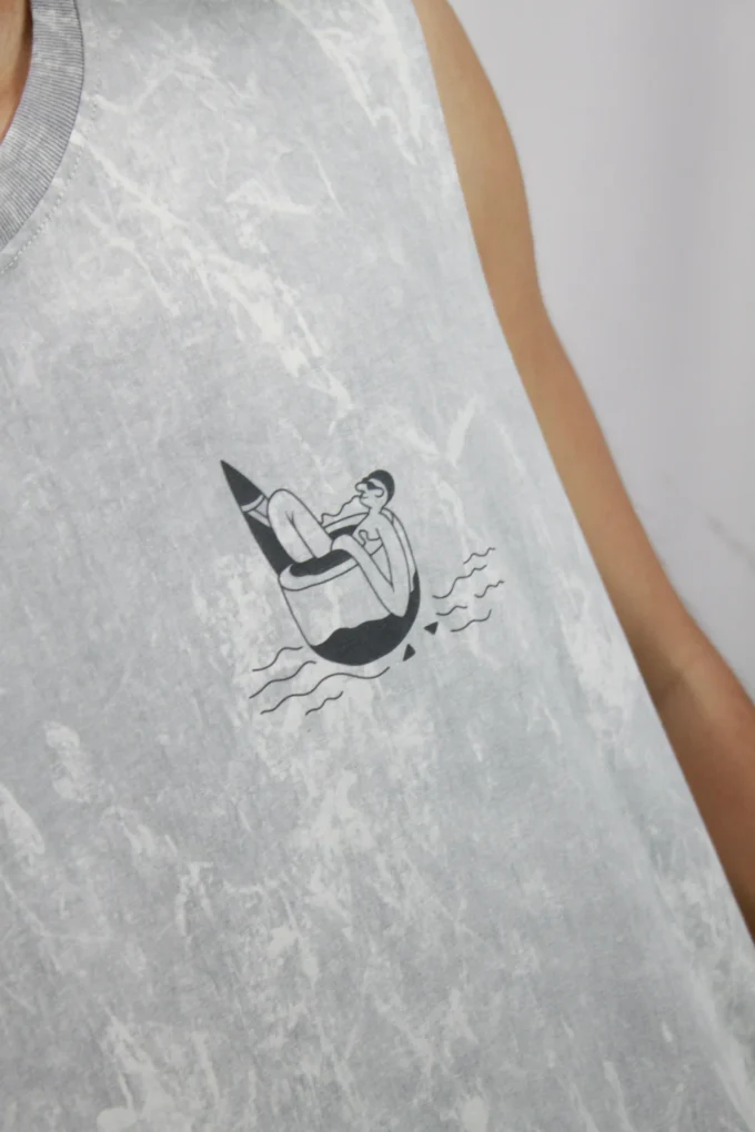 Relax sun — Men's Sleeveless Tank Top Acid Wash - Image 3