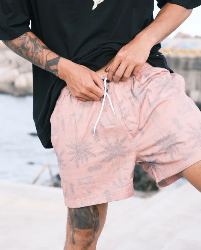 Beachwear Set — Men's Oversized T-Shirt and Swimming Short Graphic - Image 5