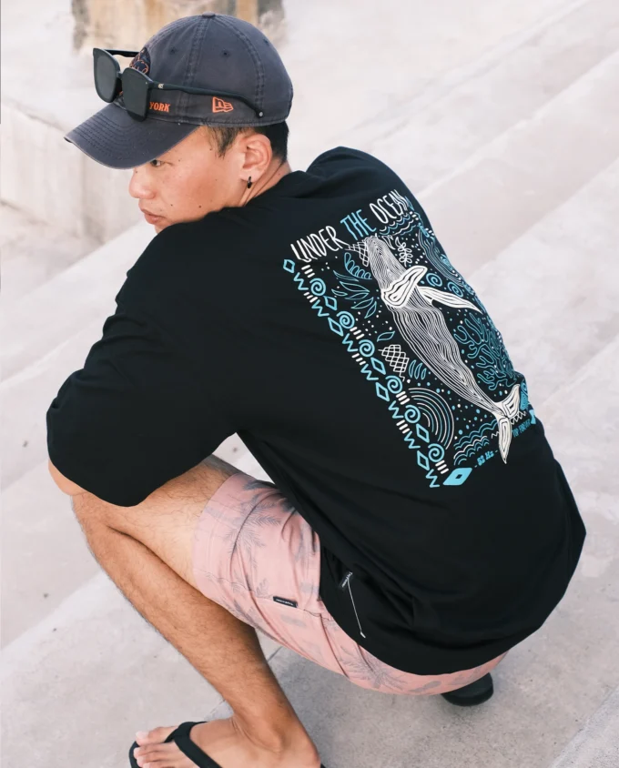 Beachwear Set — Men's Oversized T-Shirt and Swimming Short Graphic - Image 2