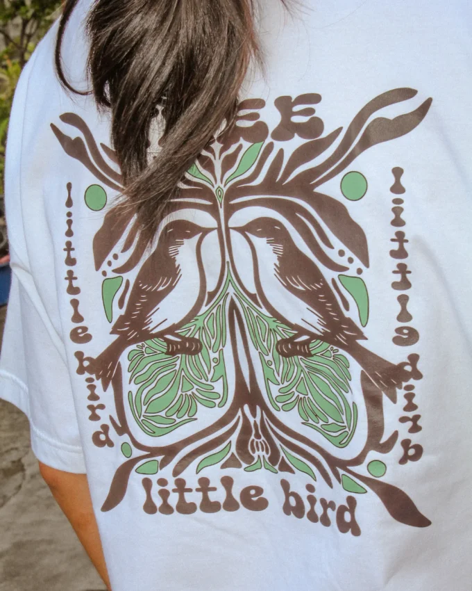 Little Bird — Men's Oversized Long Sleeve T-Shirt Cotton - Image 3