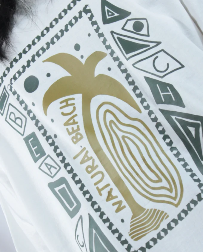 Natural Beach — Men’s Oversized Long Sleeve T-Shirt - Image 4