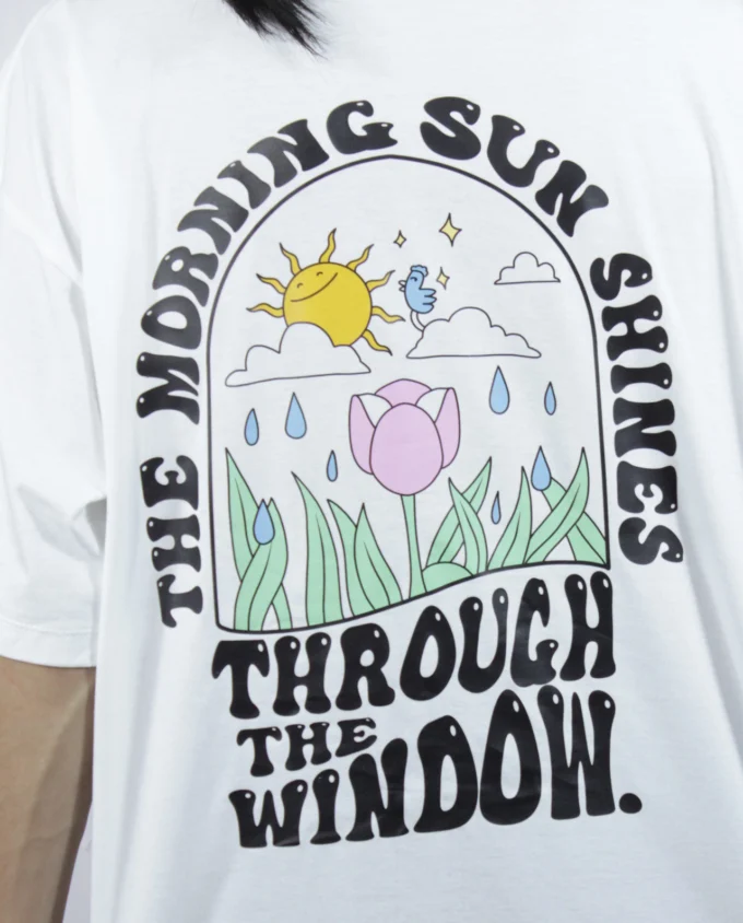Morning sun shines — Men’s Oversized Long Sleeve T-Shirt - Image 4