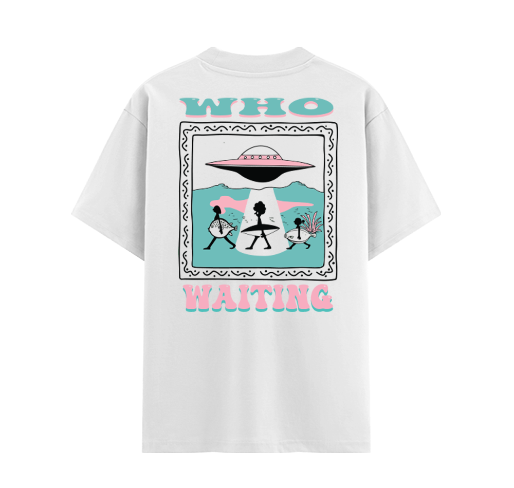 Cosmic Surf Unisex Cotton Graphic T-Shirt Back