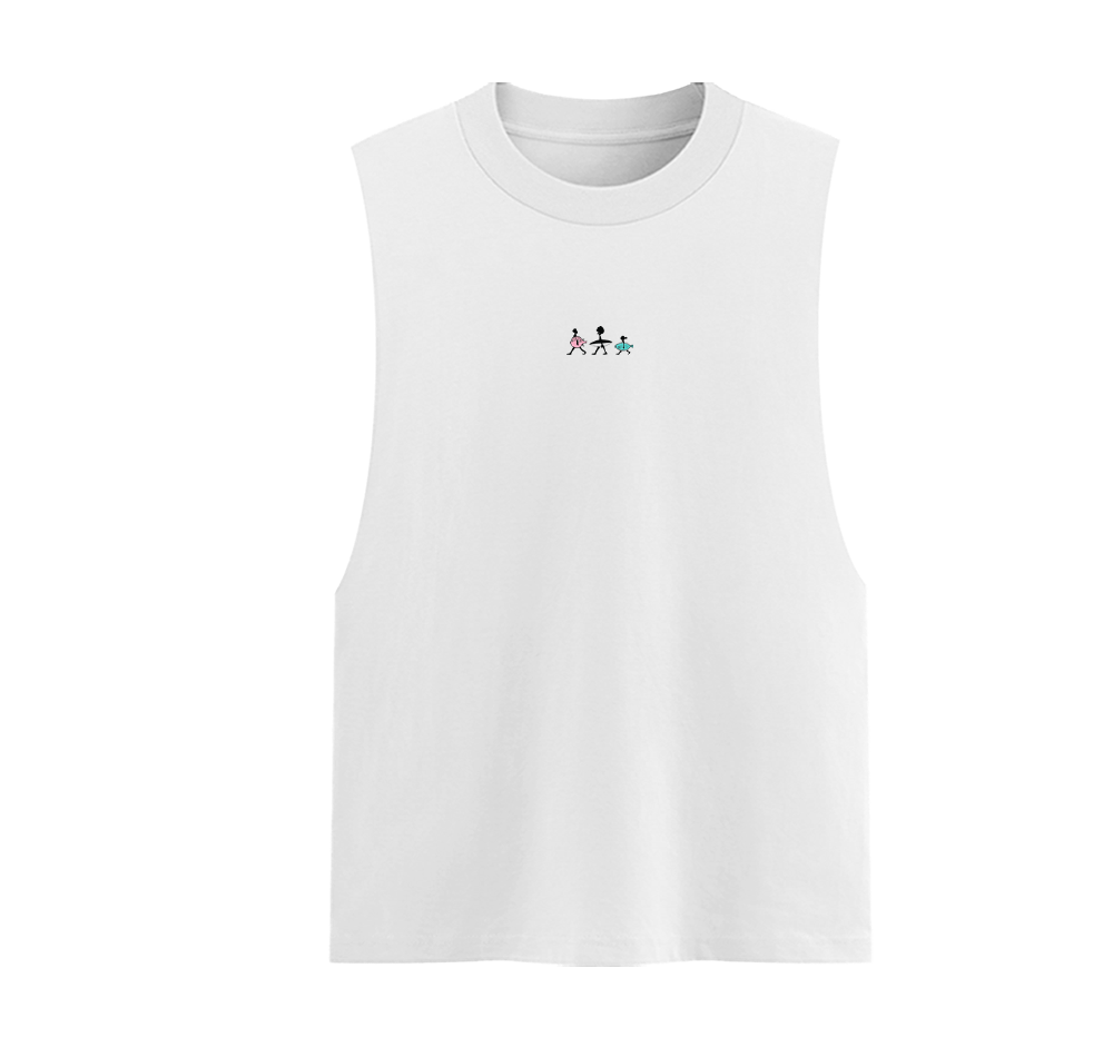 Cosmic Surf Unisex Cotton Graphic Tank Top Front