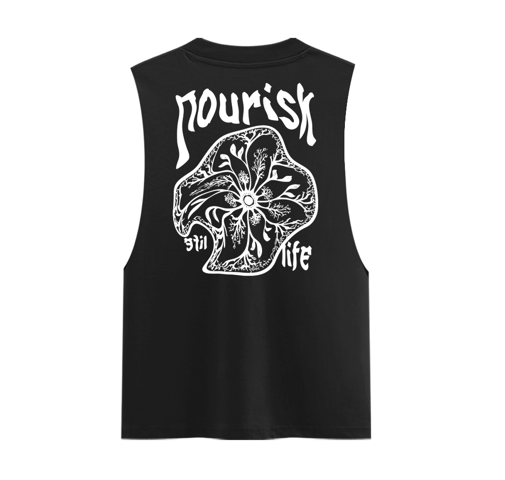 Flourish Unisex Cotton Graphic Tank Top Back