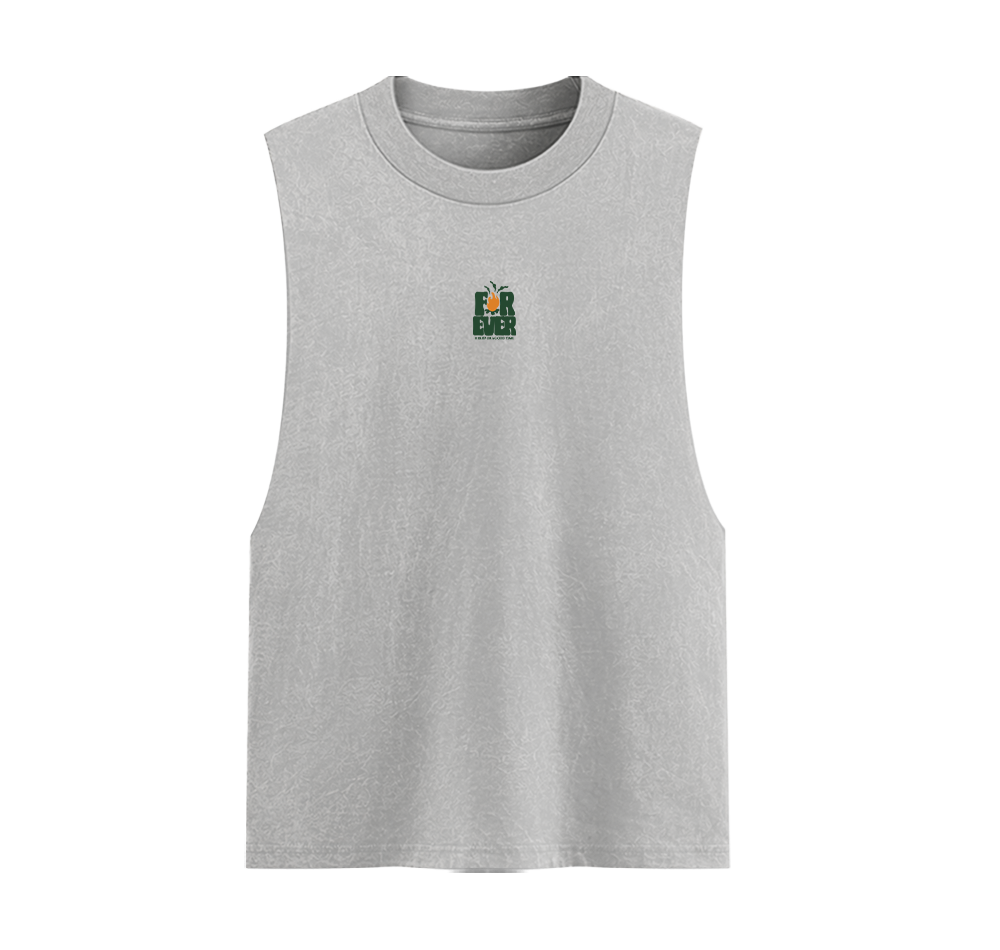 Good Times Unisex Acid Wash Graphic Tank Top Front