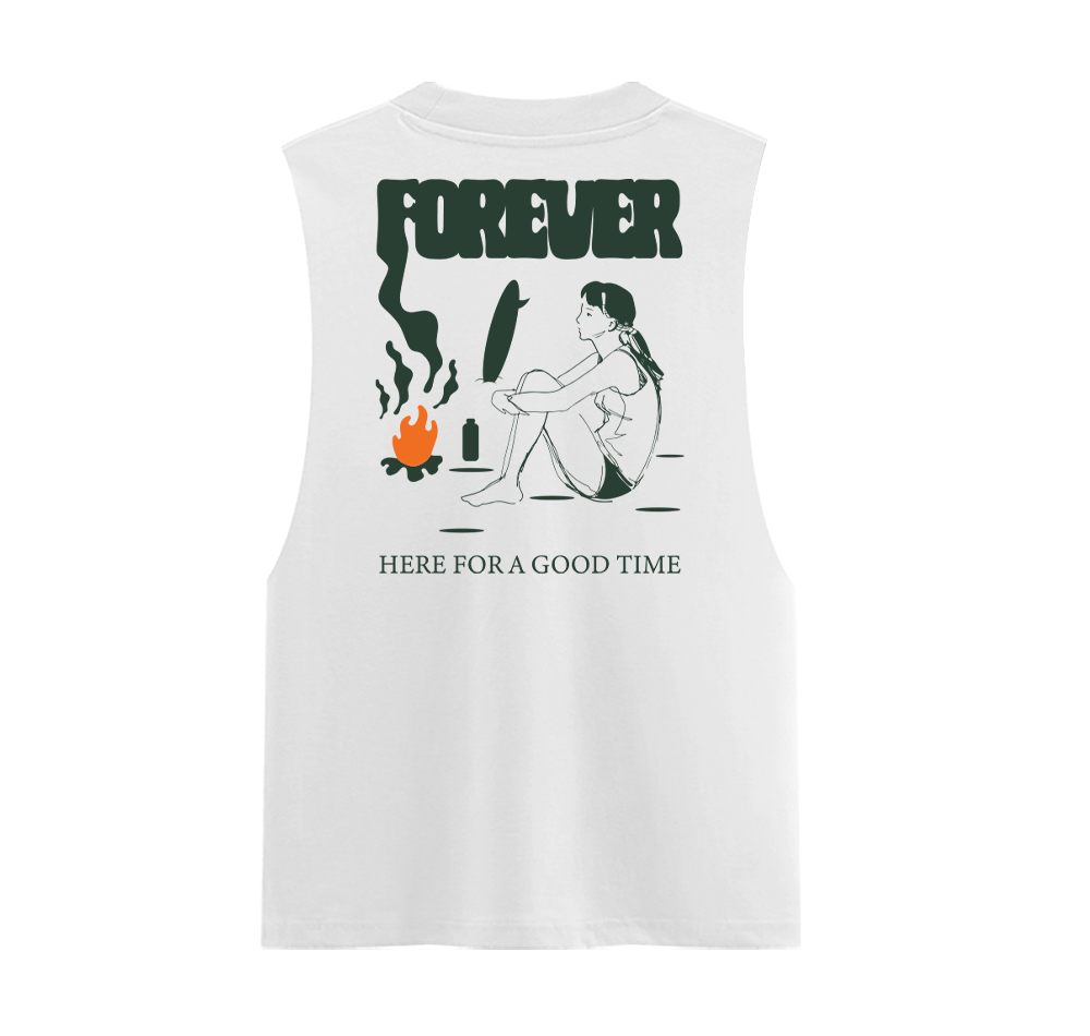 Good Times Unisex Cotton Graphic Tank Top Back
