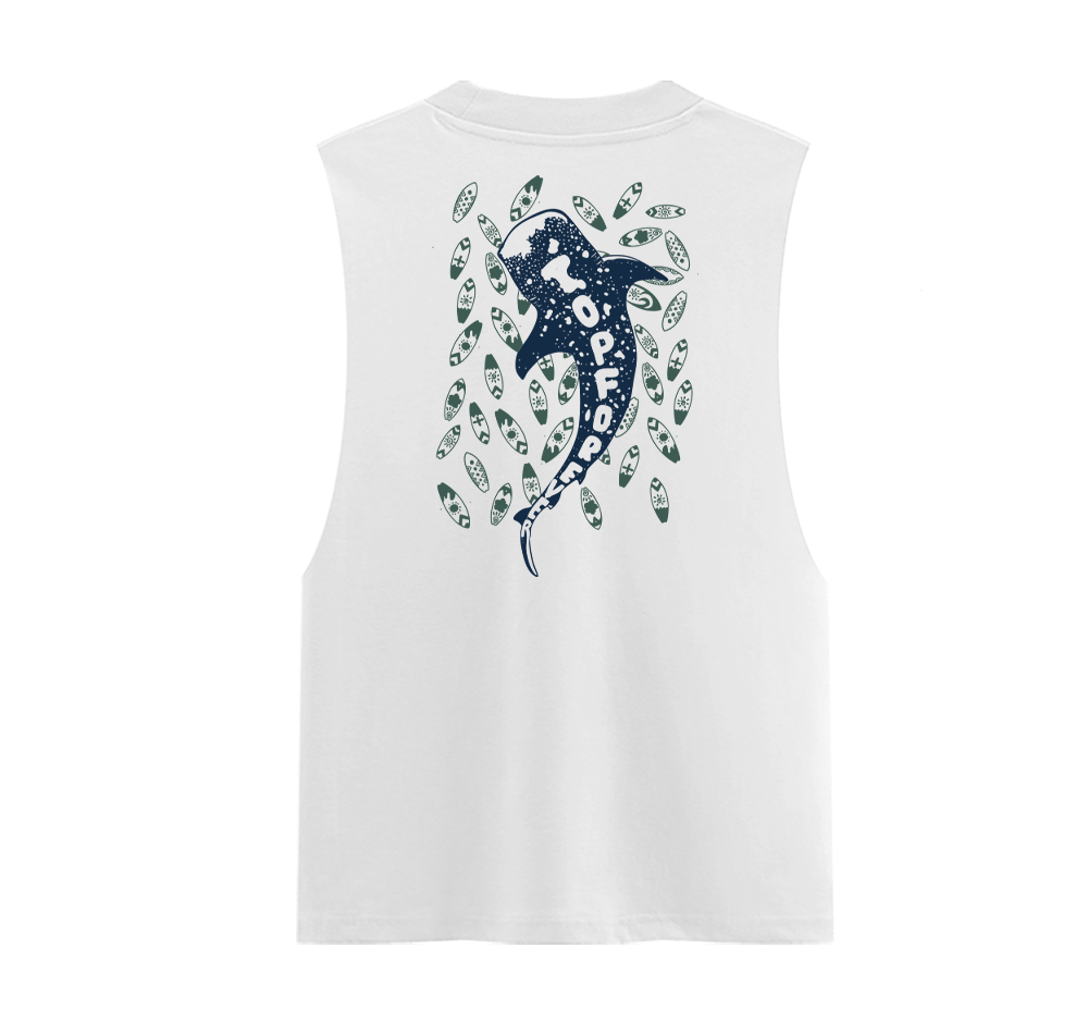 Ocean Ray Unisex Cotton Graphic Tank Top Back