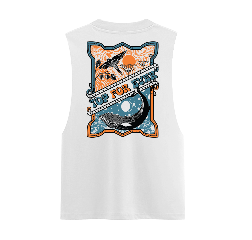 Ocean Spirit Unisex Cotton Graphic Tank Top Front
