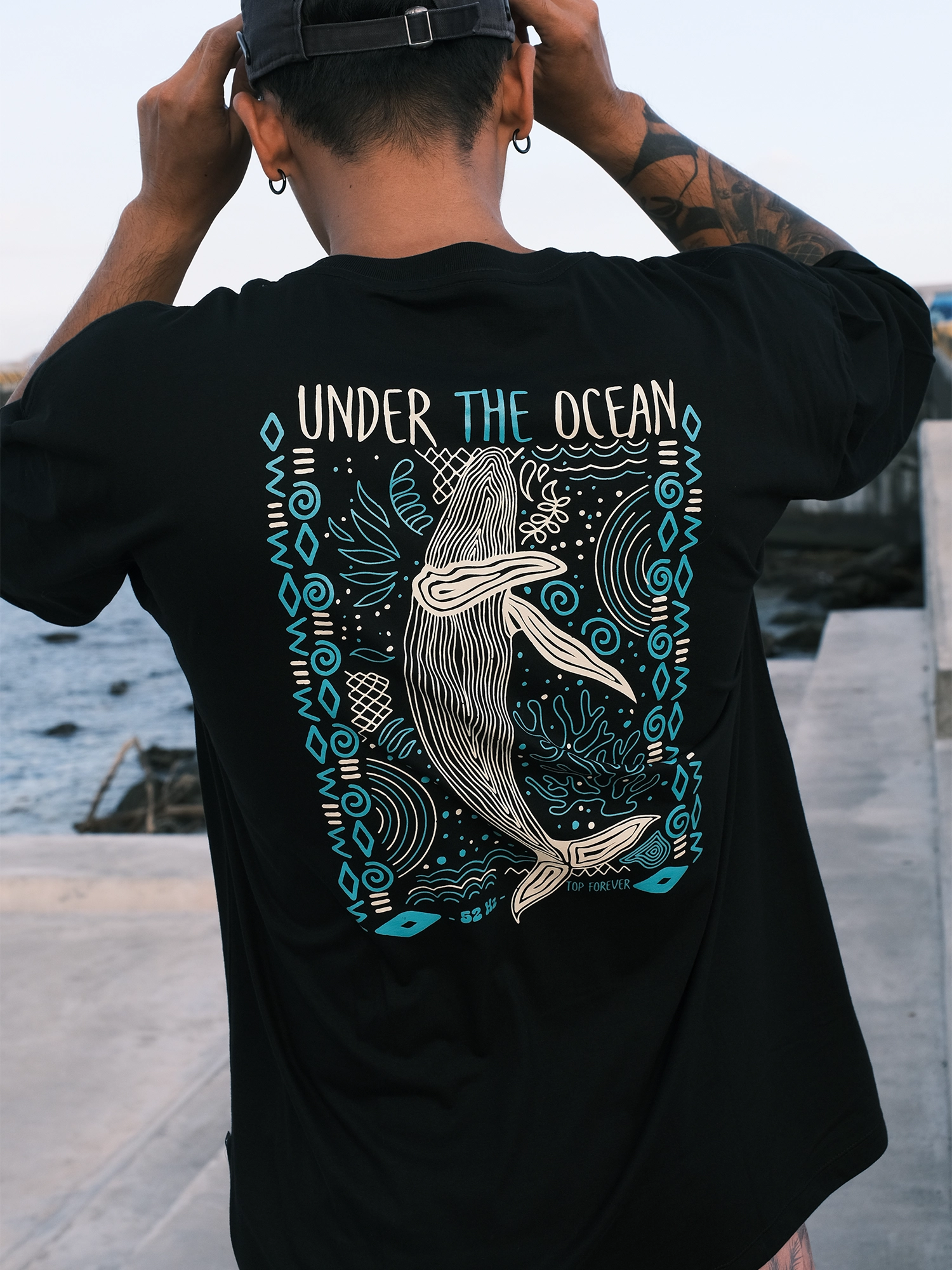 Under Ocean Unisex Cotton Graphic T-Shirt - Image 5