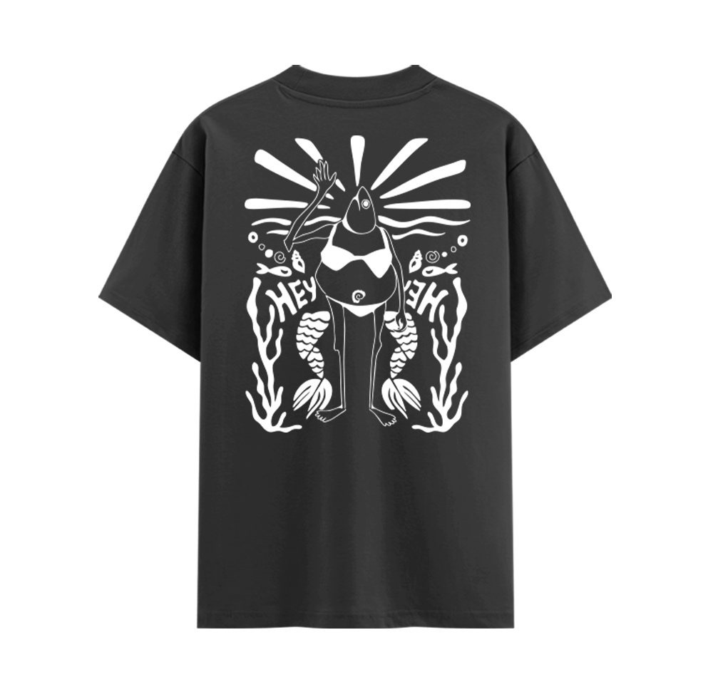 Ocean Friends Unisex Cotton Graphic T-Shirt Back