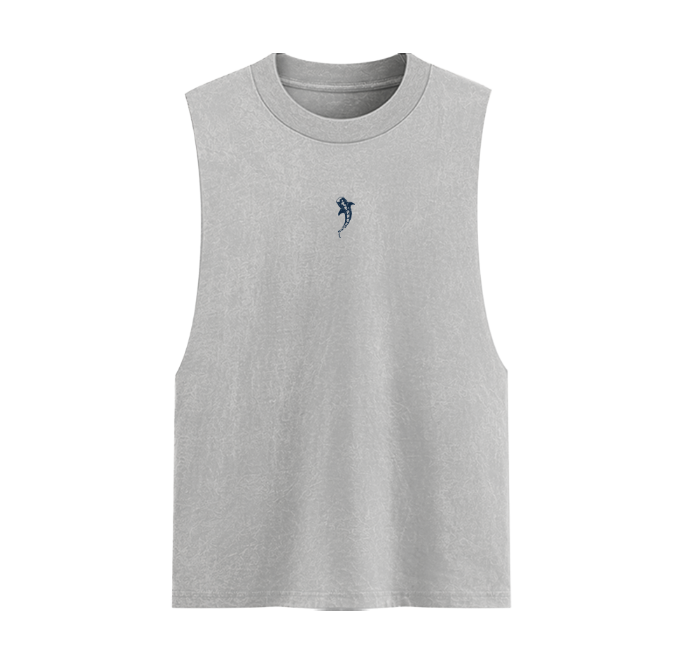 Ocean Ray Unisex Acid Wash Graphic Tank Top Front
