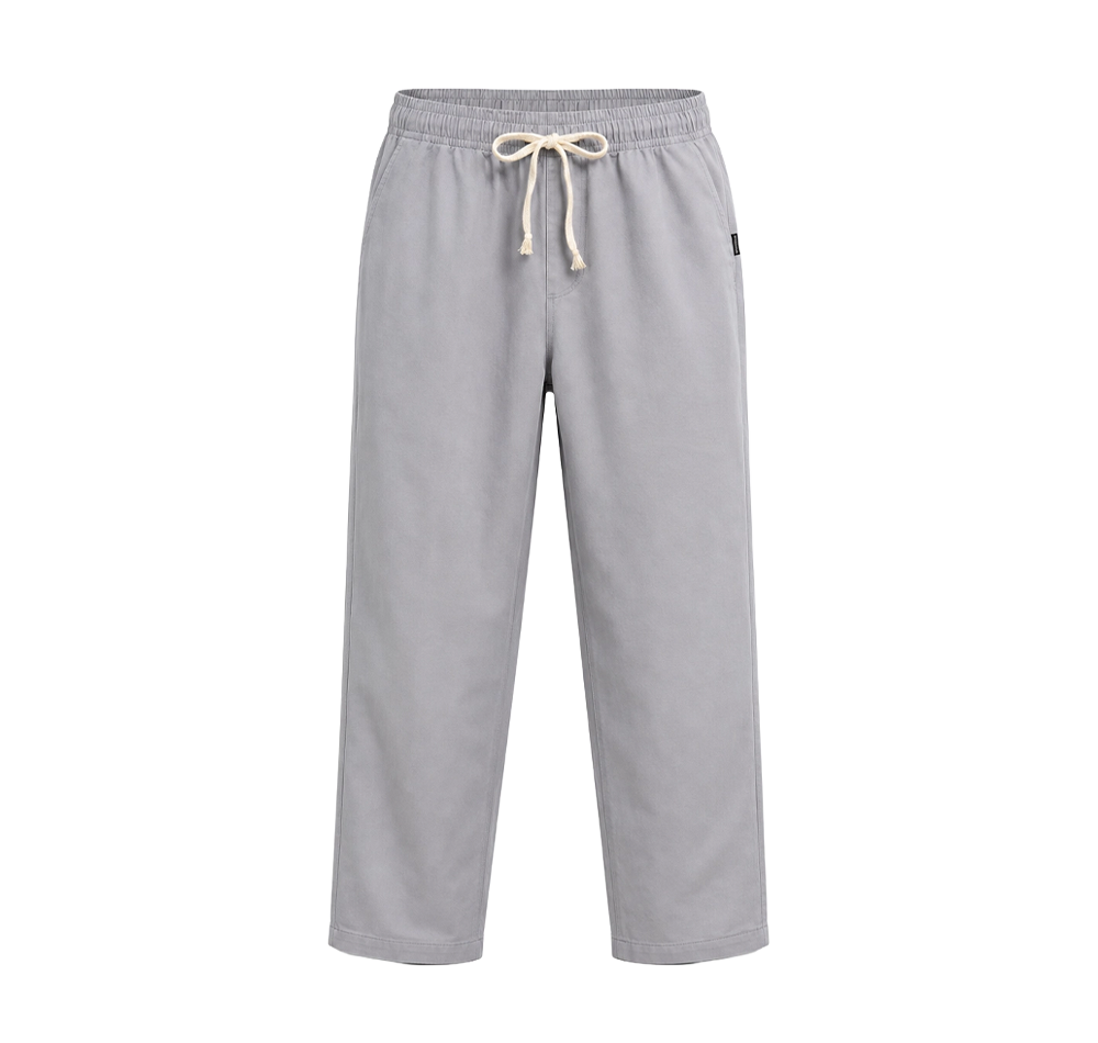 Unisex plain-colored cotton long pants Front