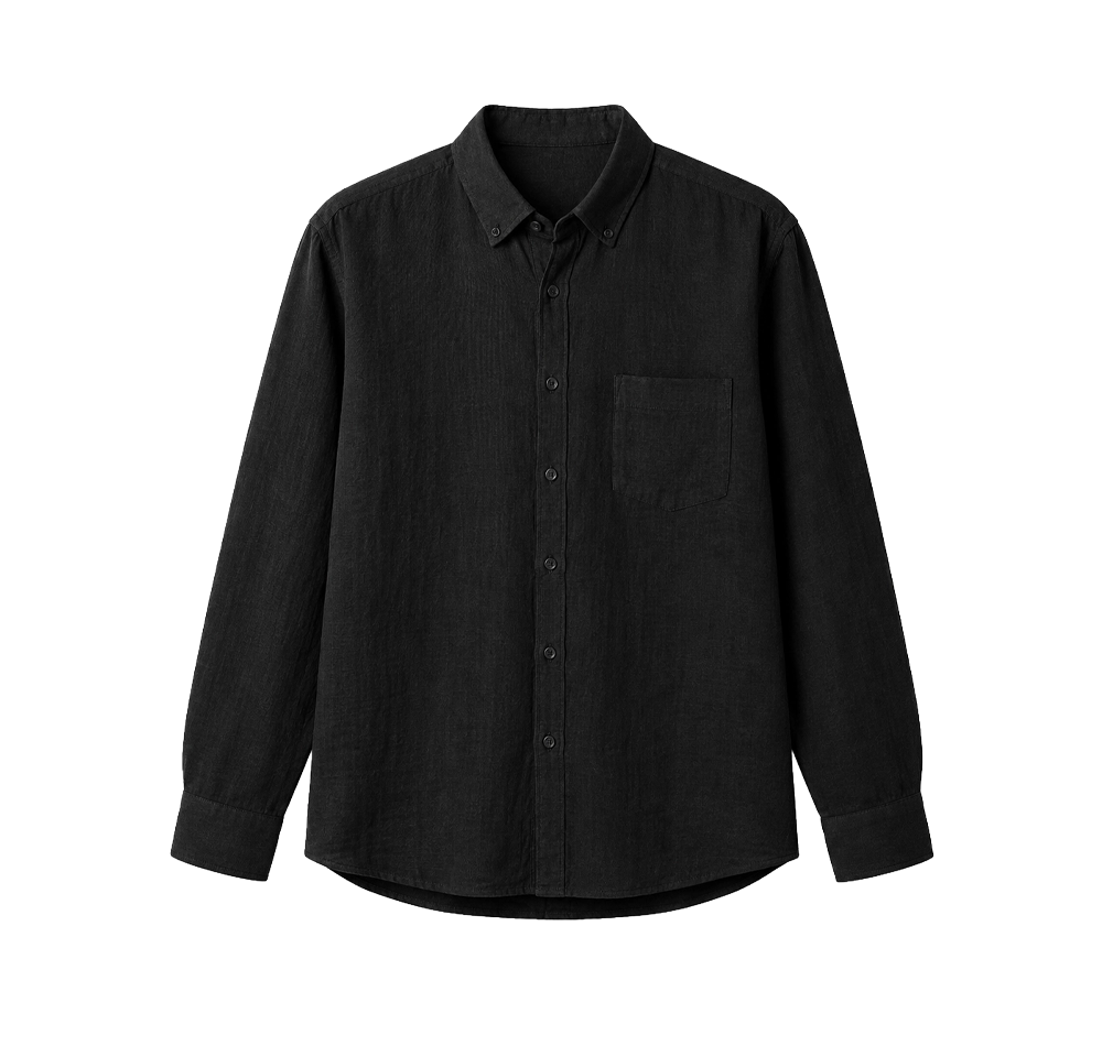 shirt long-sleeved collar salu front